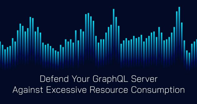 Illustration of a bar graph with many data points creating a wave-like appearance with text: Defend Your GraphQL Server Against Excessive Resource Consumption.